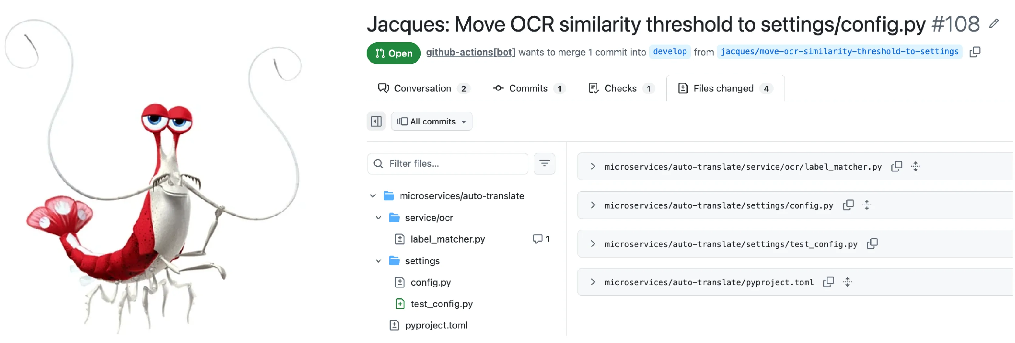 In Finding Nemo, Jacques obsesses over keeping the fish tank clean
